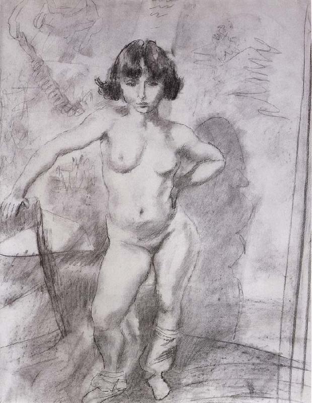 Jules Pascin Naked maiden Keludina France oil painting art